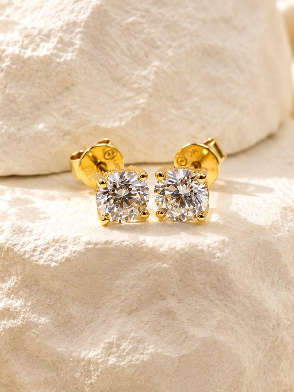 Classic Solitaire Stud Earrings